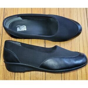 Drew London II Women s Slip On Black On Black Sz 9.5 WW Comfort Shoe
